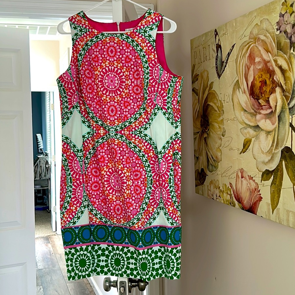 London times Size 12  beautiful sleeveless, colorful dress. NWOT